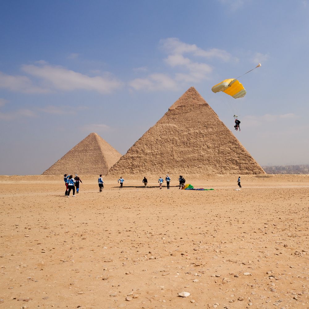 Skydive over the pyramids of Giza