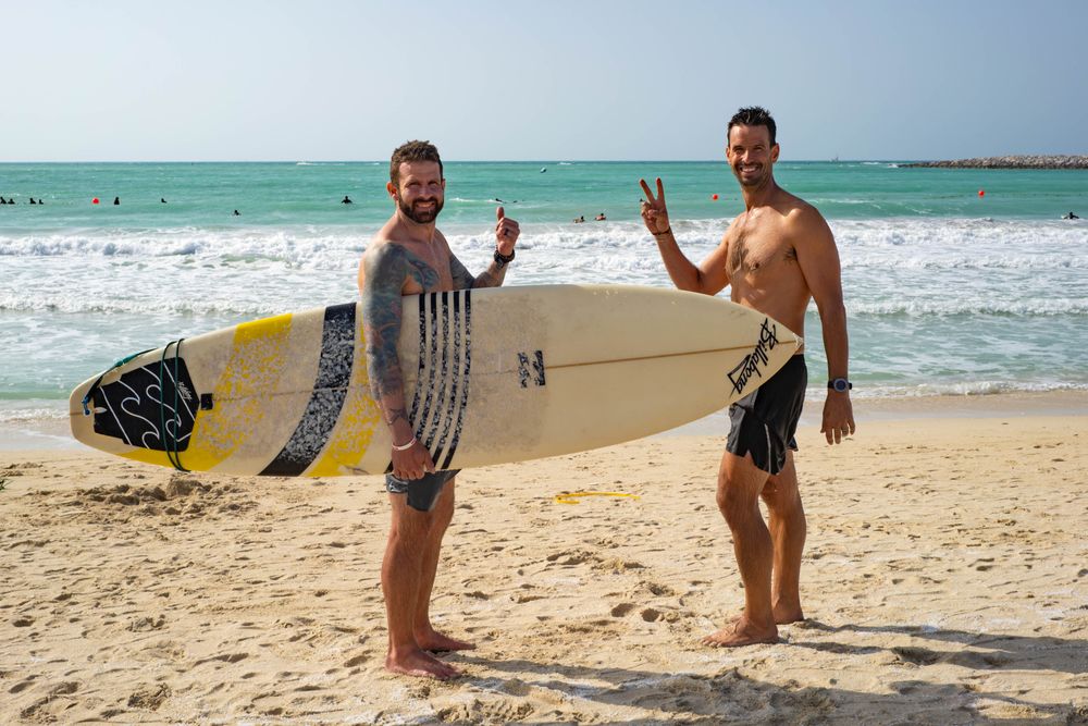 7X team on the beach in Australia